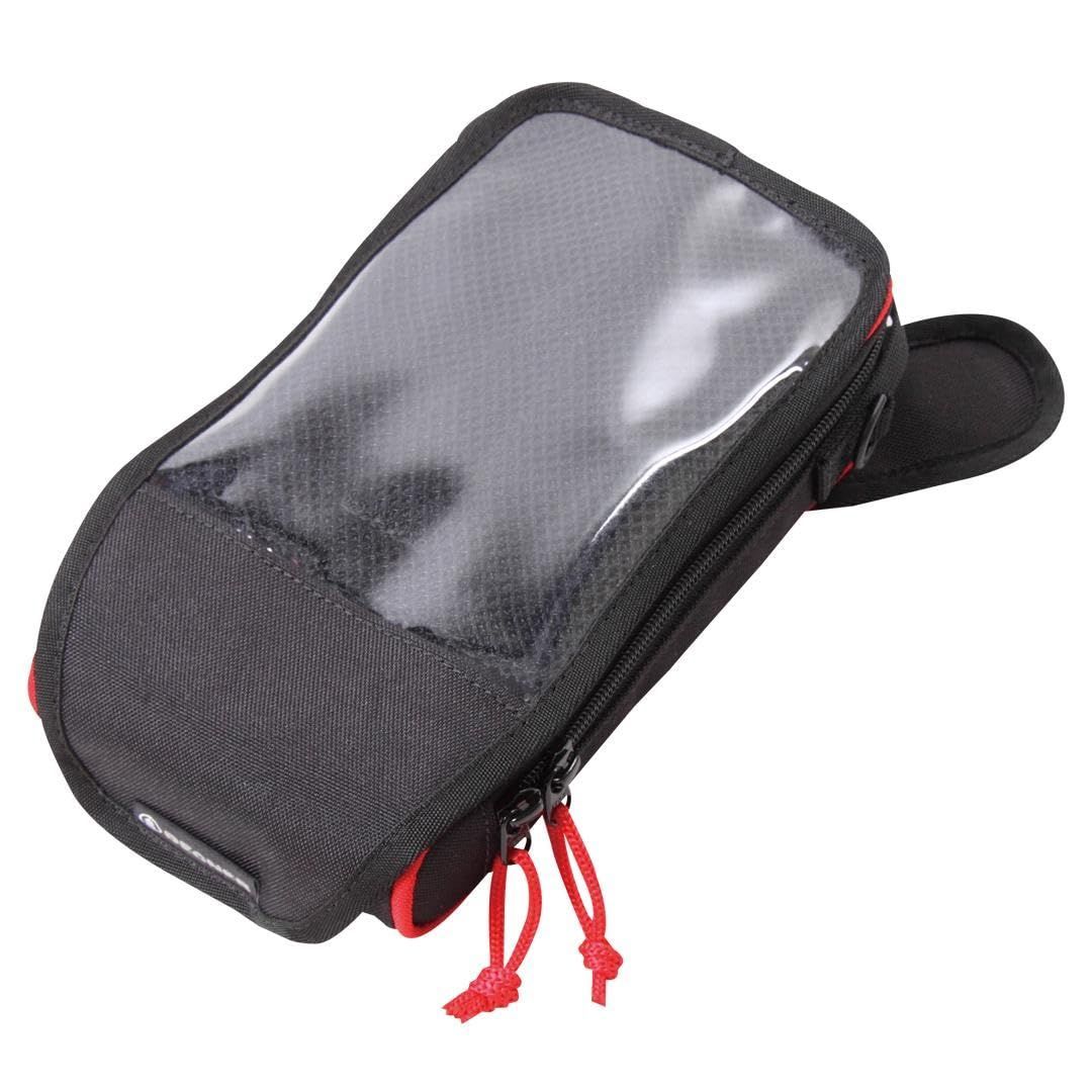 NB-142MAG レッドパイピング マグネット式タンクバッグ ハードケース付きのスマートフォンも収納 DEGNER デグナー