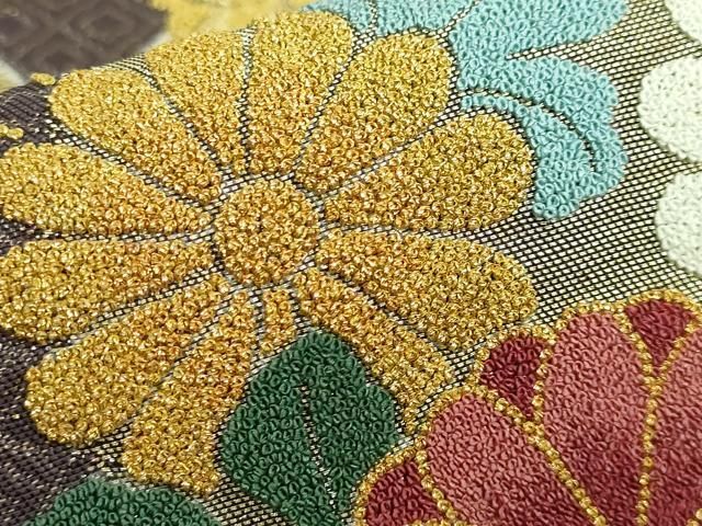 平和屋本店□極上 俵屋 人間国宝 喜多川平朗 有職織物 中国三大刺繍