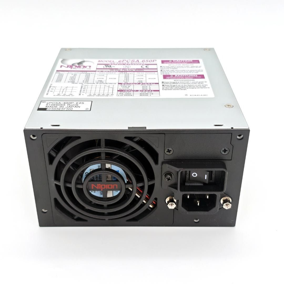 Nipron ePCSA-650P-E2S 650W ATX電源 未使用品 未使用品】Nipron ニプロン ePCSA-650P-E2S 650W ATX電源 - メルカリ