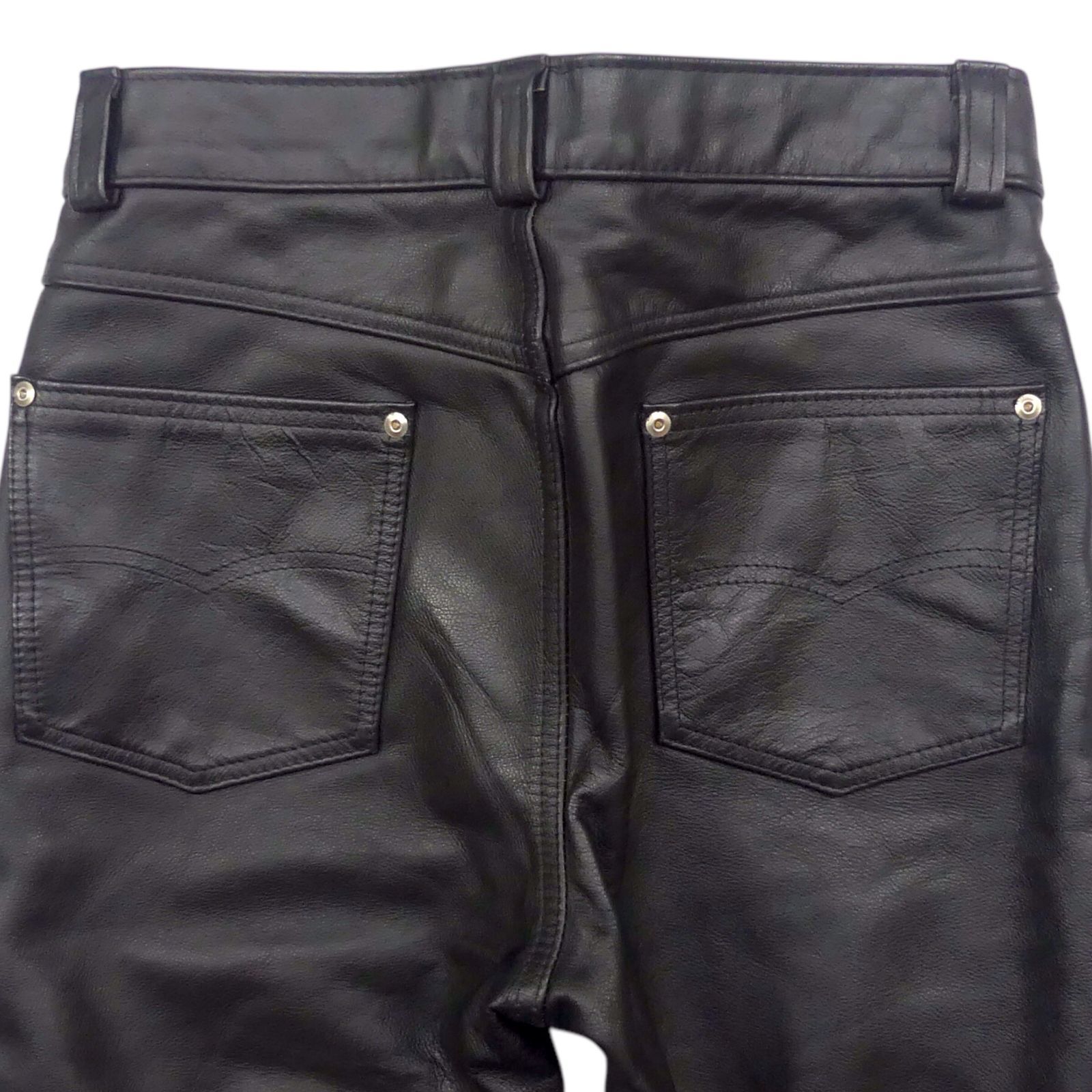 美品✨ Schott ショット USA製 カウレザー レザーパンツ W32 黒 Schott ショット レザーパンツ W32 本革 メンズ USA 黒 革パンツ