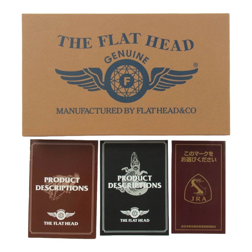 【新品未使用】THE FLAT HEAD フラットヘッド / クロコダイルウォレット 二つ折り財布 THE FLAT HEAD ザフラットヘッド CD-1FB クロコダイル×コードバン