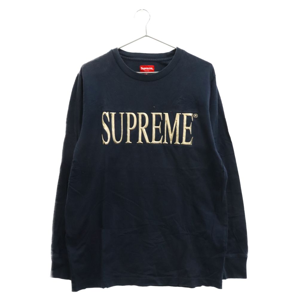 16AW Supreme Gold Logo L/S Tee 黒 M ゴールドロゴ ロングスリーブTee Supreme - 希少☆16AW☆L☆Gold Logo L⁄S Tee blackの通販 by   プロフ