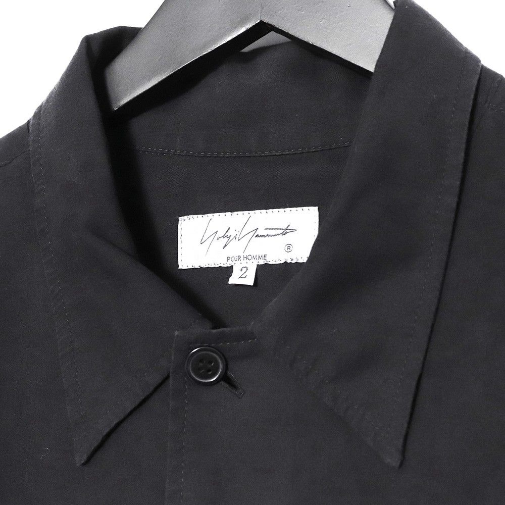YOHJI YAMAMOTO Cellulose Lawn M-Shirt Coat B サイズ2 ブラック HZ  