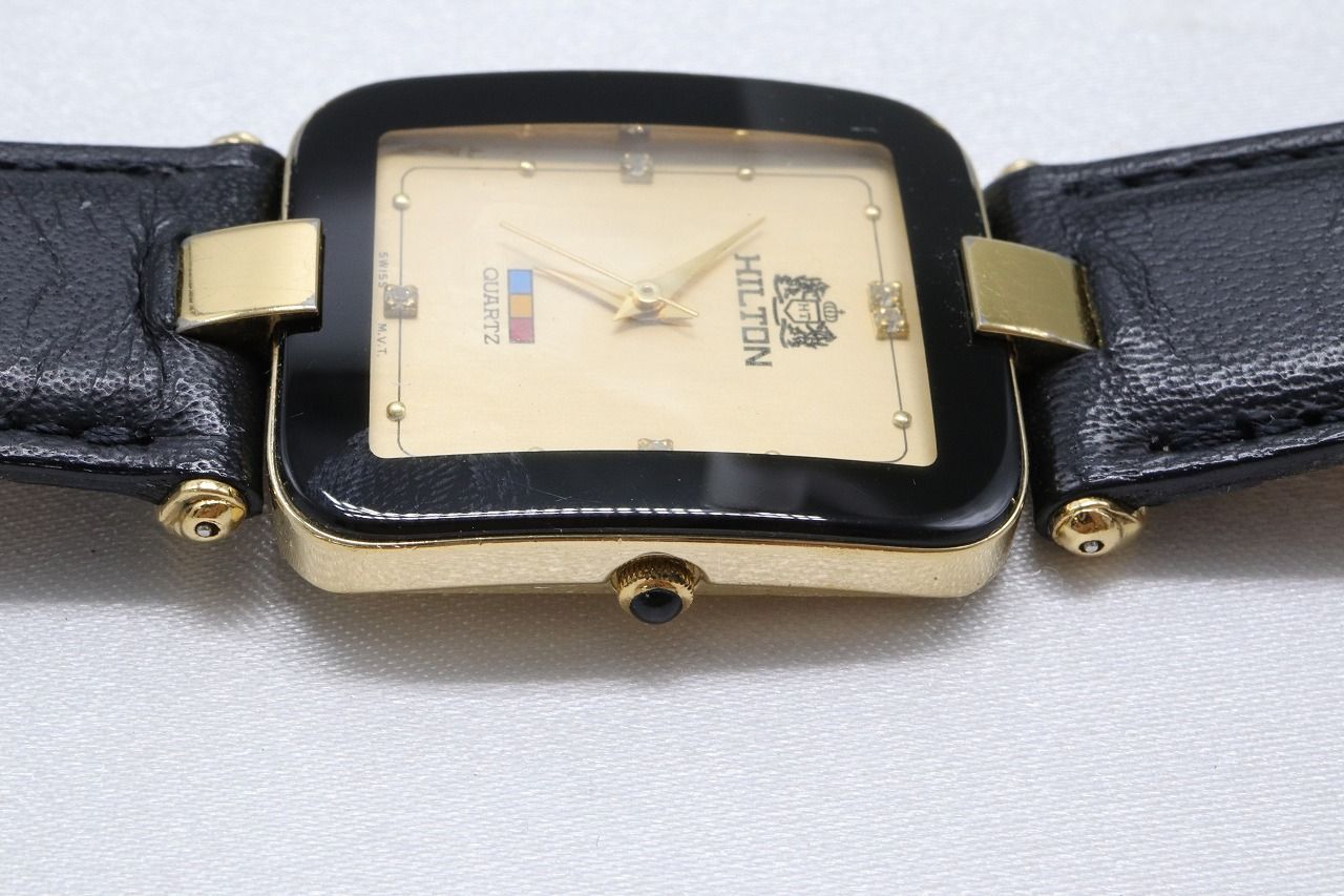 ヒルトン 18K GOLD ELECTRONIC PLATED 腕時計