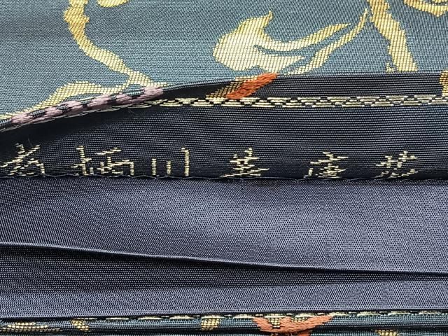 平和屋着物◎六通柄袋帯 唐織 有栖川菱唐花 金糸 正絹 逸品