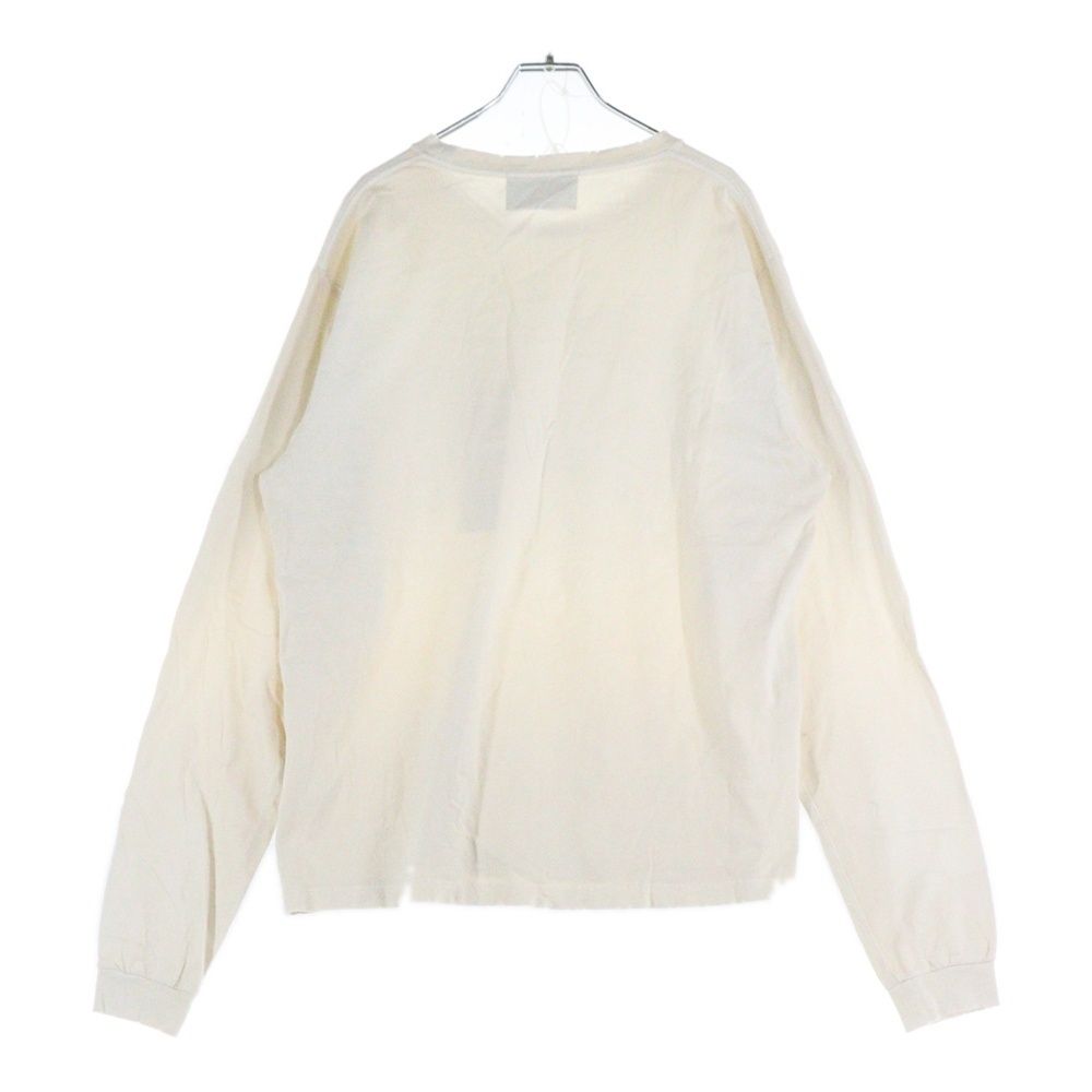 限界 SUGARHILL シュガーヒル 23AW デストロイ加工 フロントロゴ 長袖Tシャツ ロンT カットソー ベージュ 23AWCS09