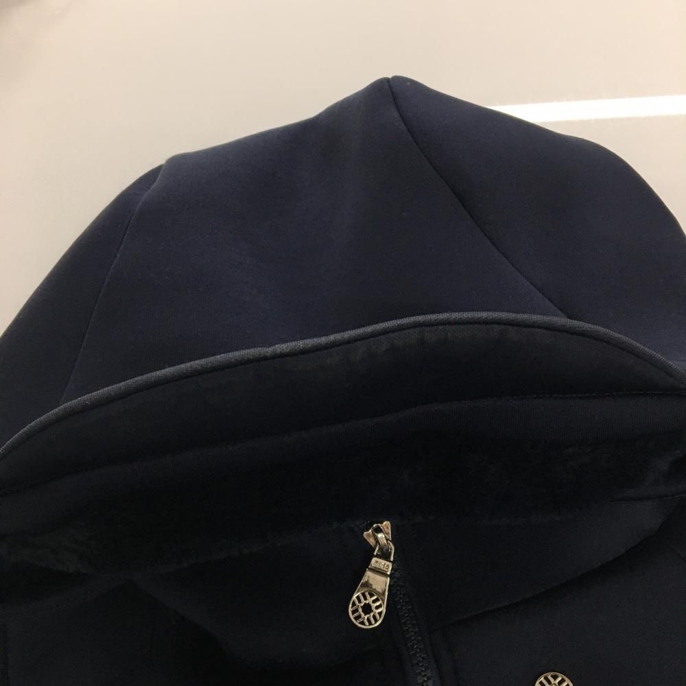 ムータマリン ダウンベスト ネイビー 後ろ身頃ダウン 前身頃裏ボア ダンボールニット フード取外し可 メンズ M ゴルフウェア muta LLC-HASEGAWATOSO_COM