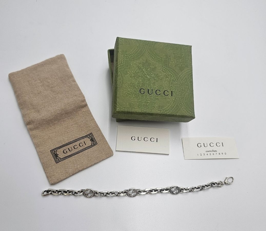 【美品セット出品】GUCCI グッチ シルバーブレスレット/リング　Ag925 GUCCI 美品□GUCCI グッチ AG925 レザー アラベスク インター