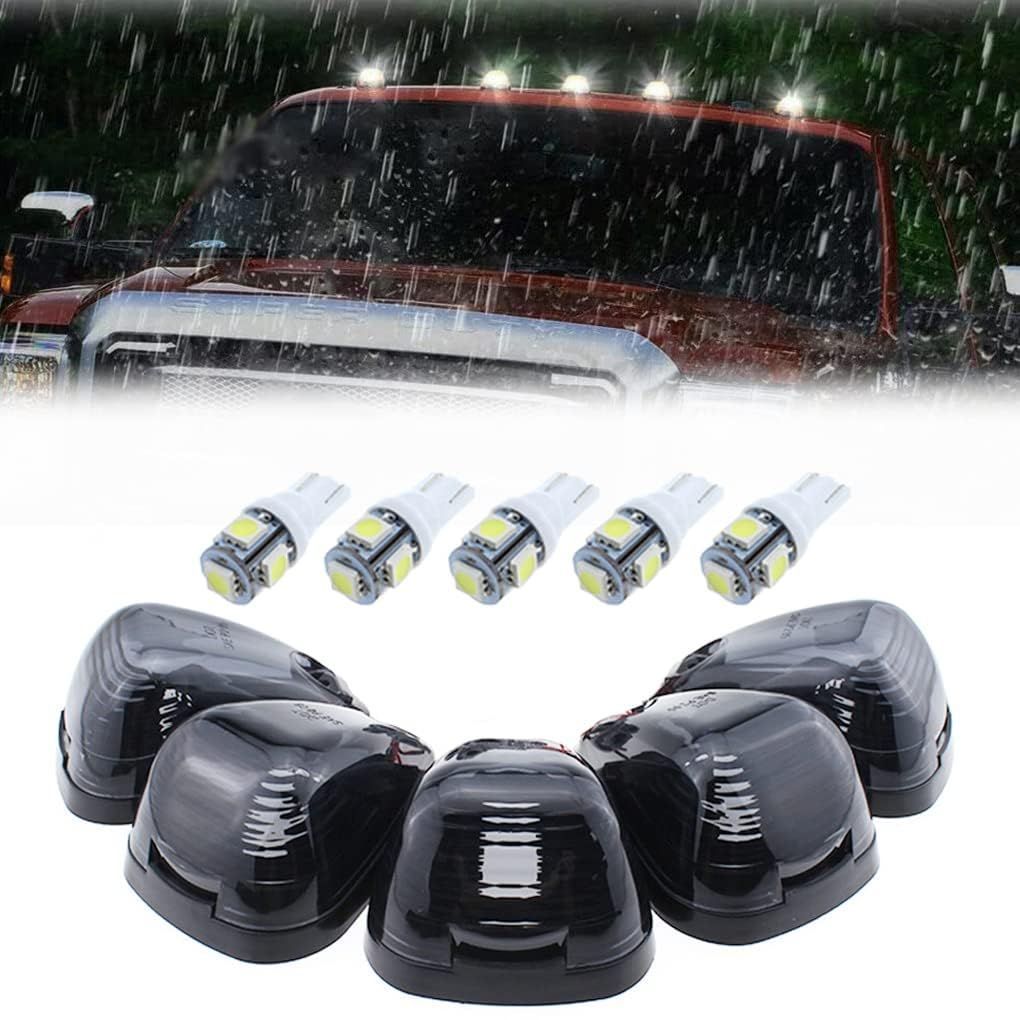 ホワイト GLOFE 5X ブラックスモークレンズ キャブルーフマーカーランニングランプ ホワイトLEDライト Ford F150 F250 F350 F450 F550 F650 F750 E150 E250 E350 E450 1999-2016 スーパー