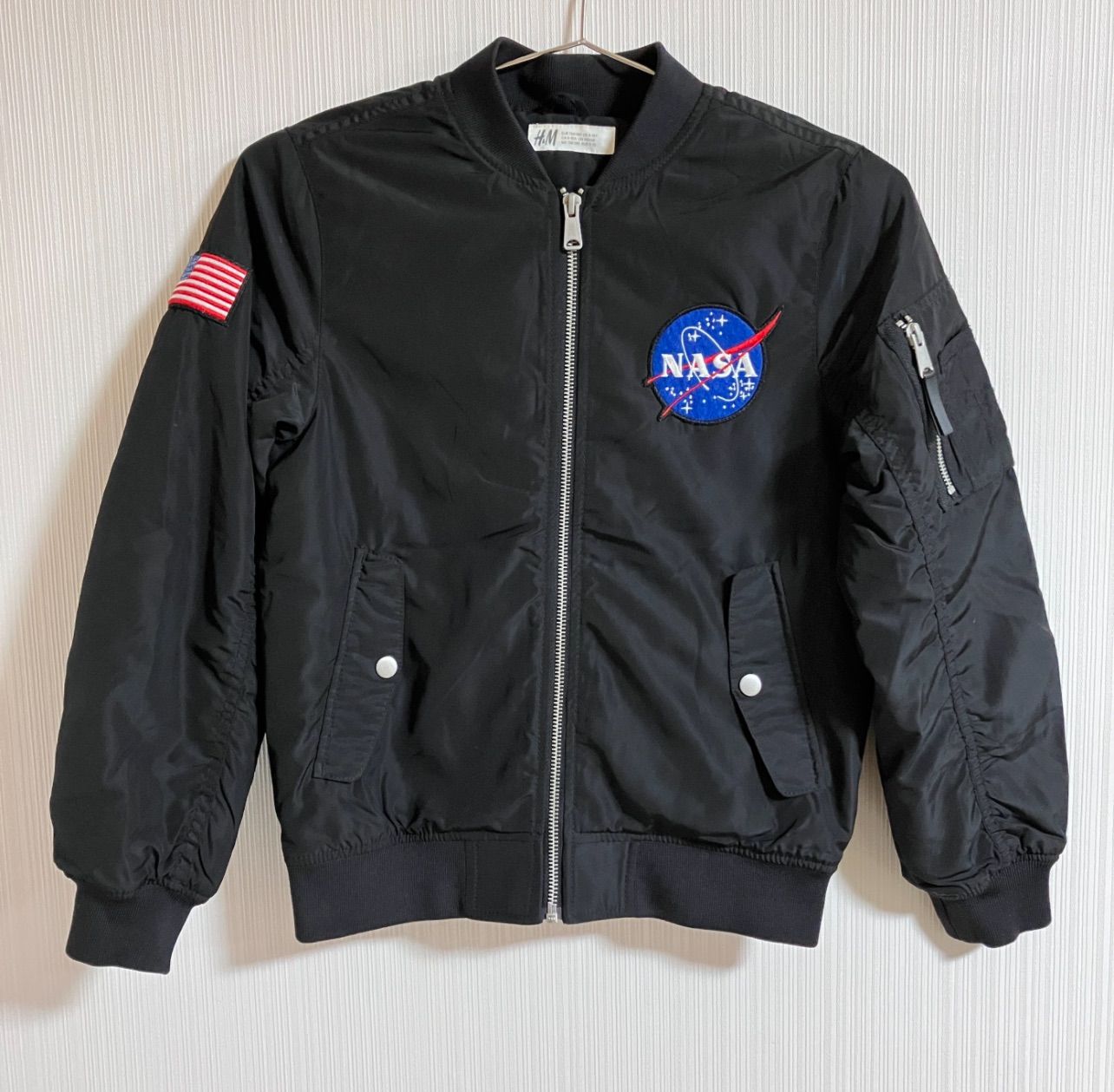 H&M エイチアンドエム ナイロンフライトジャケット アウター MA-1 NASA