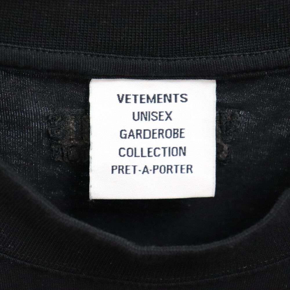 VETEMENTS (ヴェトモン) 23ss ロゴ刺繍半袖Tシャツ カットソー UE63TR140B ブラック - メルカリ