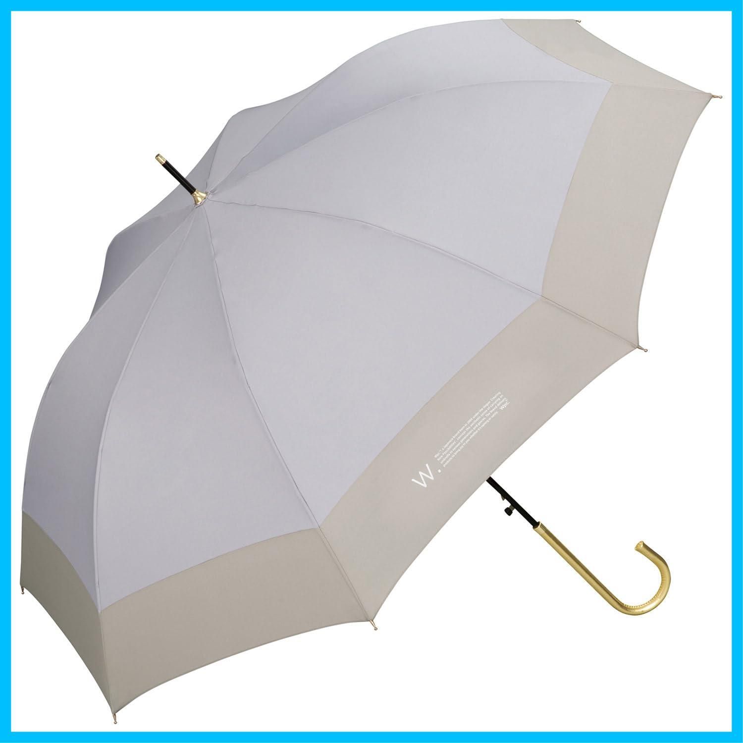 数量 ゴールドハンドル レディース ニュアンス ジャンプ 大きい くすみ 親骨58 cm 晴雨兼用 おしゃれ グレー 通勤 切り継ぎプレーン 通学 長傘 女性 雨傘 9095-04-001 2025 Wpc