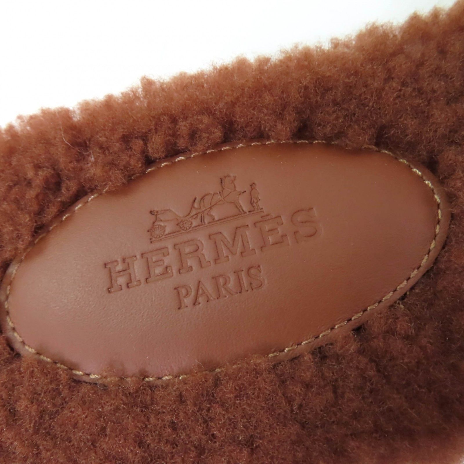 極美品☆HERMES エルメス オラン ムートン ミュール フラット サンダル