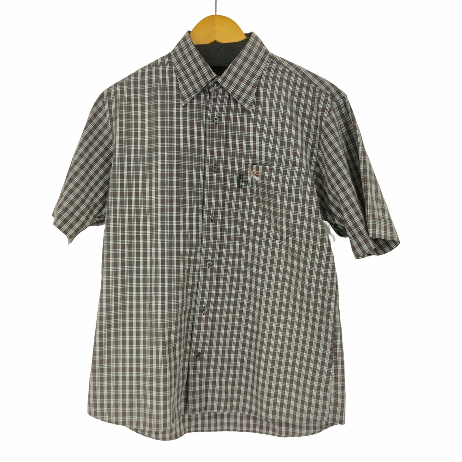 バーバリーブラックレーベル ノバチェック 半袖シャツ S ベージュ BURBERRY BLACK LABEL バーバリーブラックレーベル ノバチェック