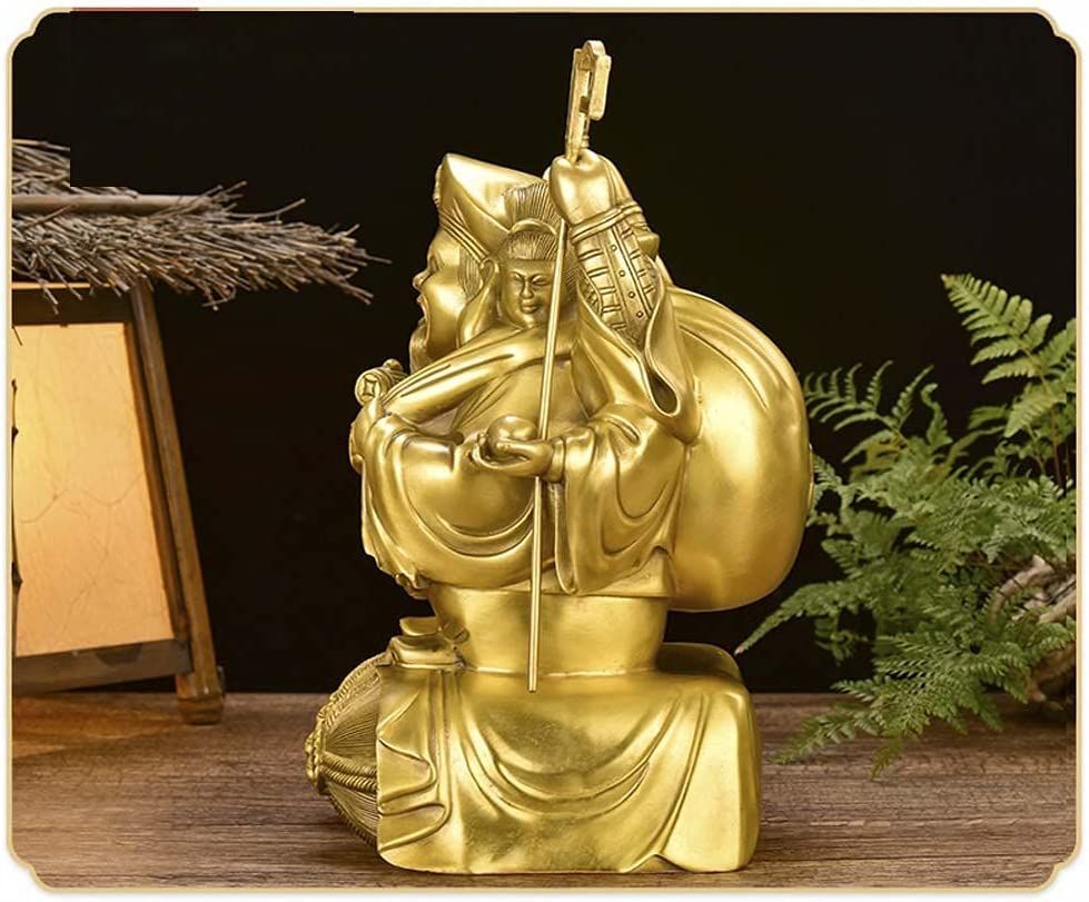 三面大黒天立像 （銅製＿仏像) 財神 置物 銅器 密教法具 寺院用仏具 高