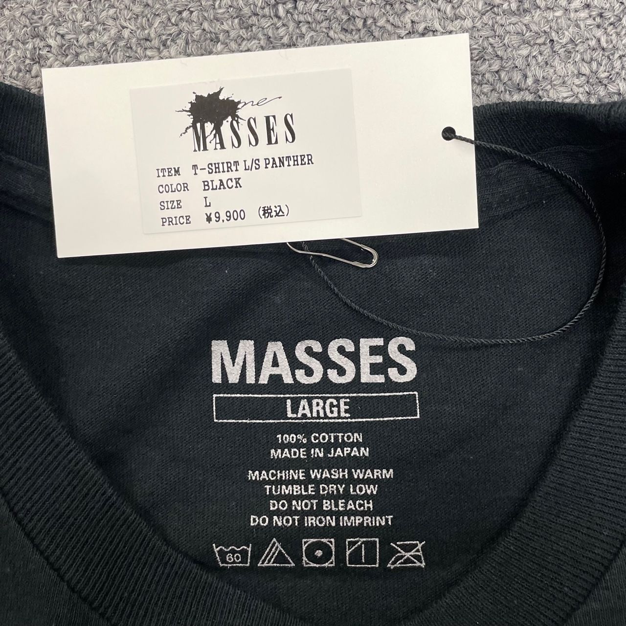 定価9900円 新品 MASSES T-SHIRT L/S PANTHER パンサー プリント