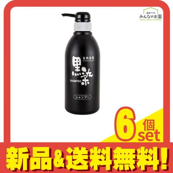 黒ばら本舗 黒染シャンプー 500mL (ポンプタイプ) 6個セット まとめ売り