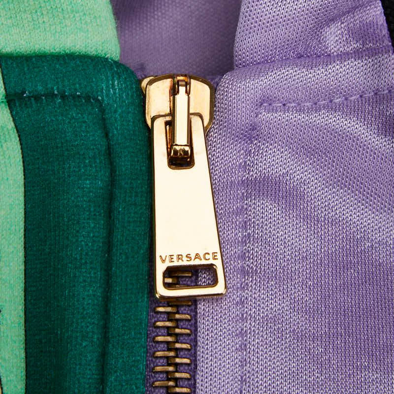 VERSACE - ヴェルサーチェ 総柄 パーカー ジップアップパーカー サイズ：38 コットン レディース VERSACE 【1-0197210】 ヴェルサーチェ 総柄 パーカー ジップアップパーカー サイズ：38