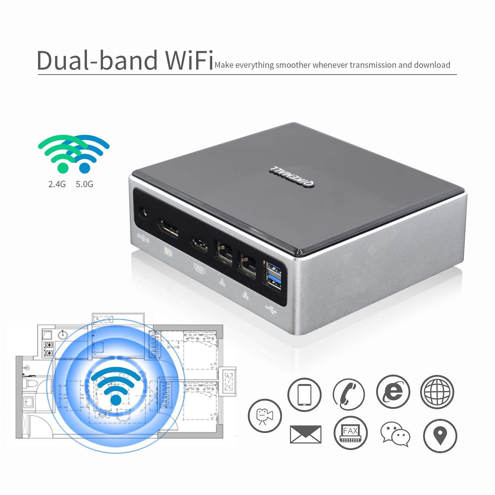 新品続々入荷中！ 数量 512GB DDR4 NVME RAM SSDミニコンピューター HDMI ミニパソコン16GB DP Type-C 10510U USB Core 3.0 WIFI 4K対応 BT4.2 小型PC Windows11搭載 ミニPC QIKEMA