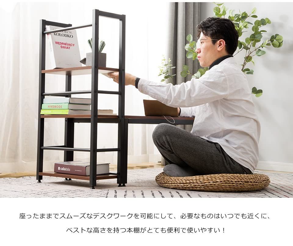新着商品 オーエスジェイ OSJ パソコンデスク ロータイプ 一体分離両用 3段シェルフ付 ローデスク パソコンデスク 木製 収納付 座デスク ミシン台 シェルフ付きデスク デスク付きシェルフ 書斎机 書斎デスク 学習机 勉強机