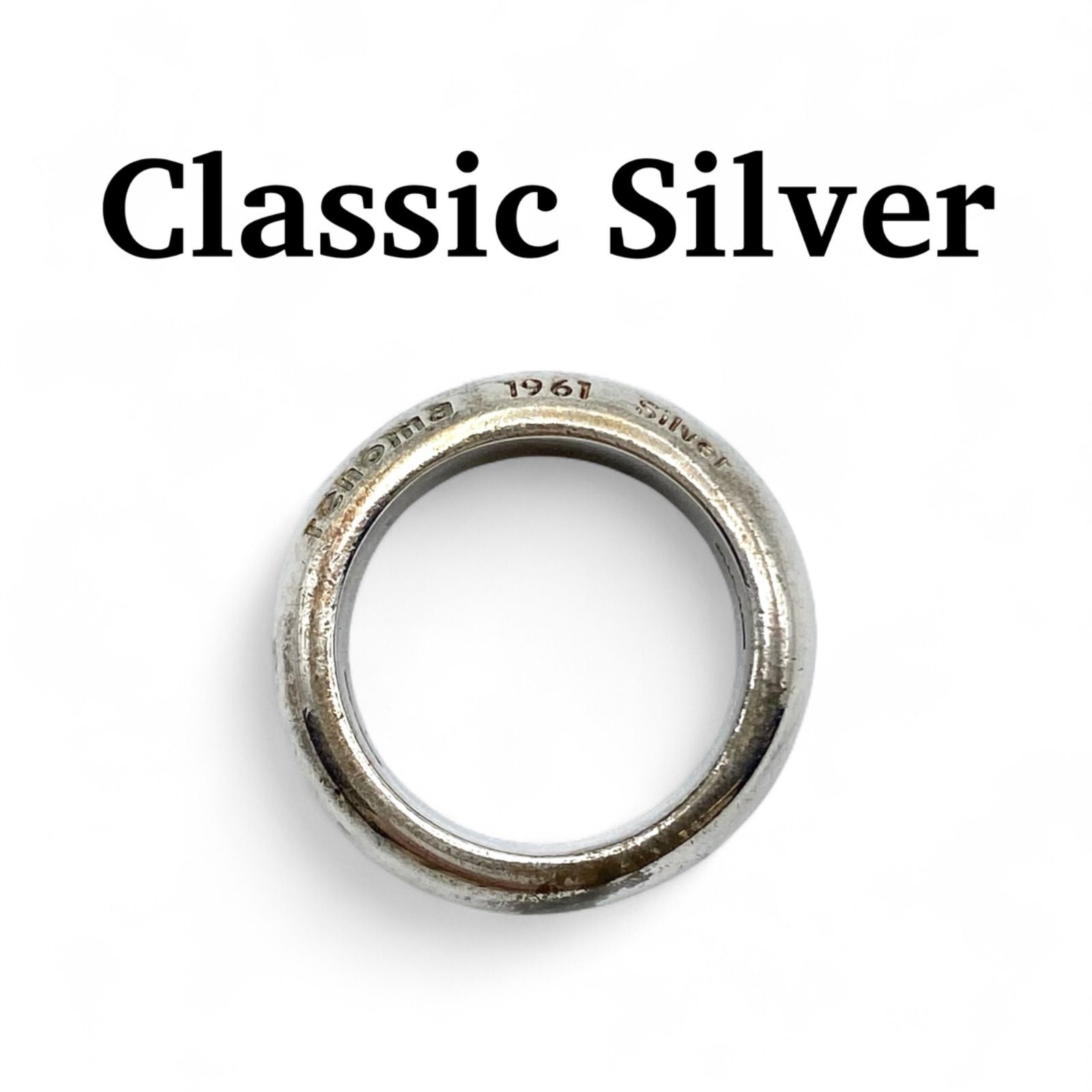 超希少】Renoma Silver 刻印 90s Vintage Ring シルバー リング 9号 
