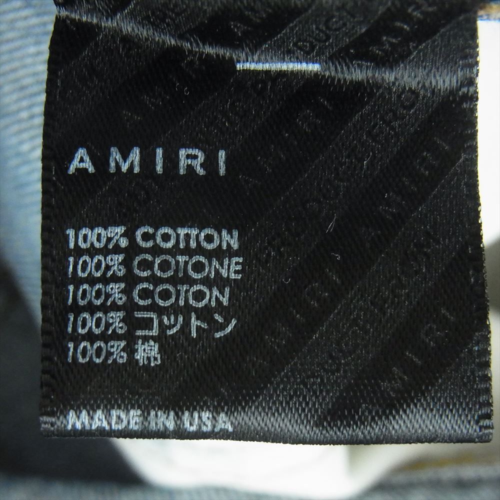アミリ AMIRI BLEACHED CUT DENIM CARPENTER JEANS ブリーチ ダメージ