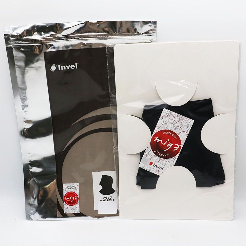 ♥ インヴェル Invel MIG3 ビジャブ ブラック mig3 SCARF HIJAB SUMMER FEMALE ワンサイズ ブラック MR7-09-173