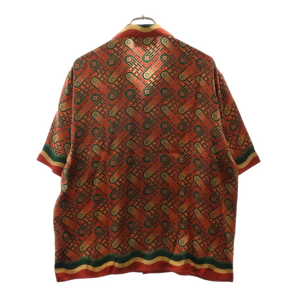 CASABLANCA (カサブランカ) SILK SATIN CUBAN COLLAR SHORT SLEEVE  