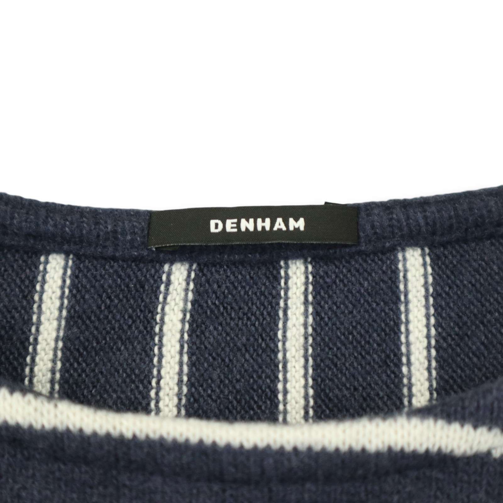 DENHAM デンハム 秋冬 ハサミ ロゴ☆ 切替 ボーダー ニット セーター 