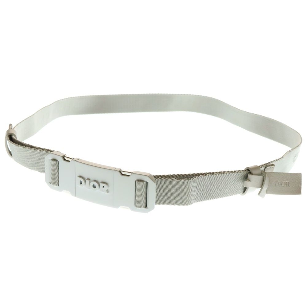 Christian Dior クリスチャンディオール Nylon Belt ロゴバックル ナイロンベルト グレー 4354PV