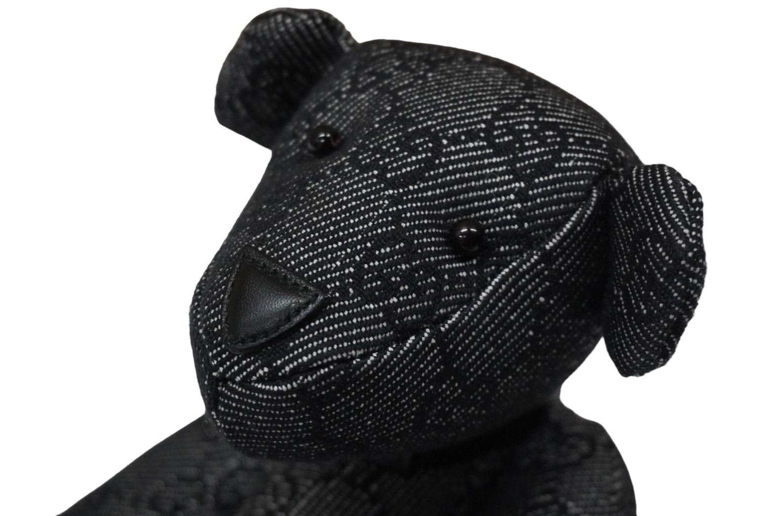 GUCCI - GUCCI グッチ GGキャンバス ぬいぐるみ 人形 テディーベア クマ ブラック 黒 7077722 美品 中古 56020 GUCCI グッチ GGキャンバス ぬいぐるみ 人形 テディーベア クマ