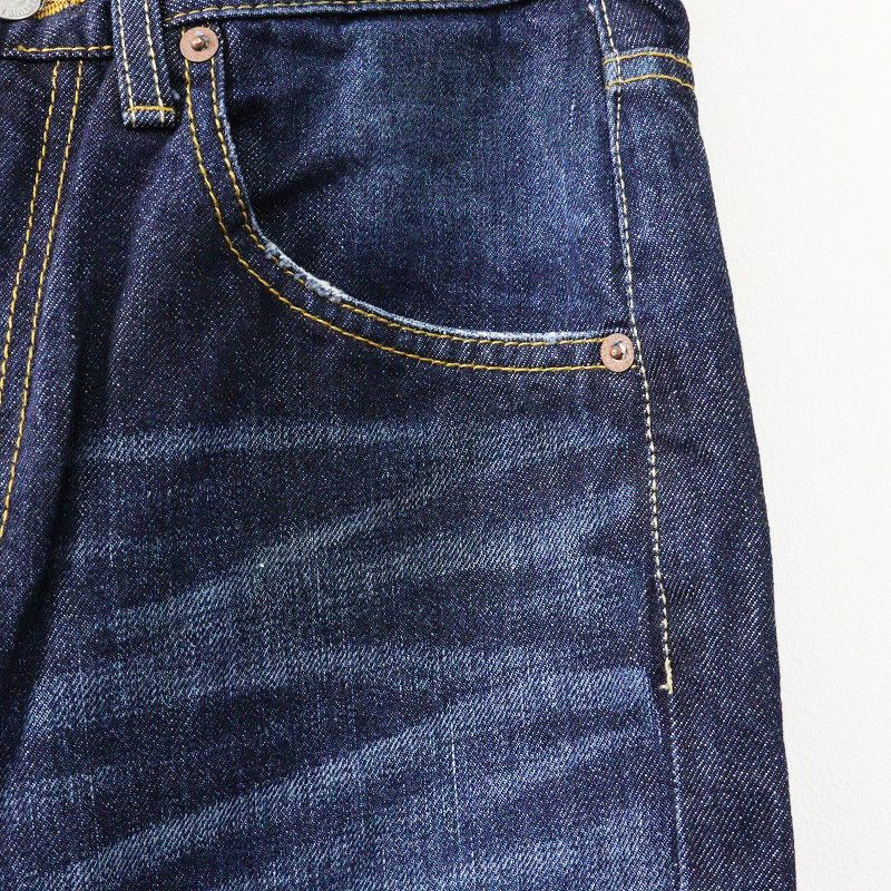 ミズイロインド mizuiro ind コットンテーパードデニムパンツ 1