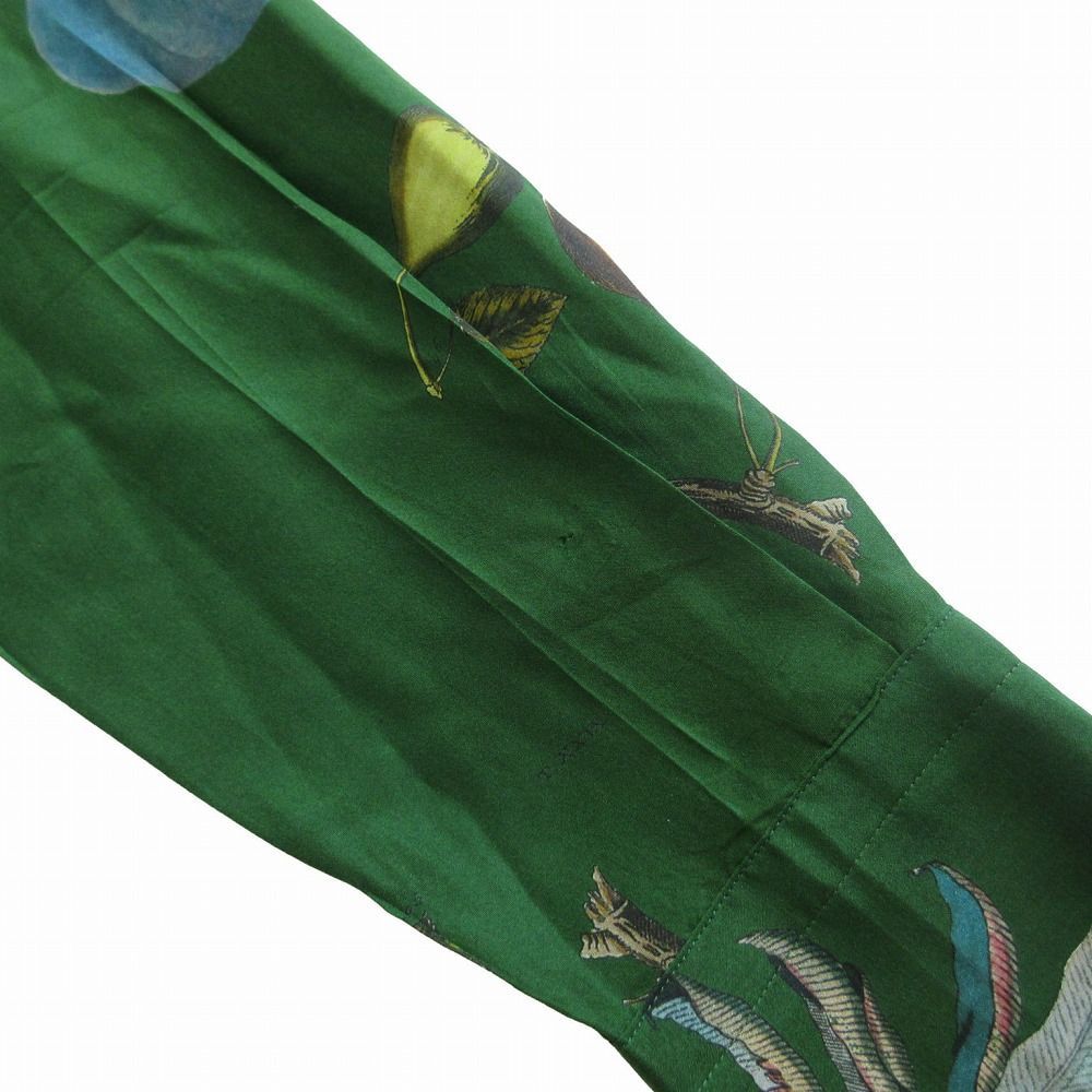 TOMORROWLAND トゥモローランド CABaN COSTARICAN BOTANICAL シルク CABaN シルク ボタニカルプリントシャツグリーン サイズS 【中古】