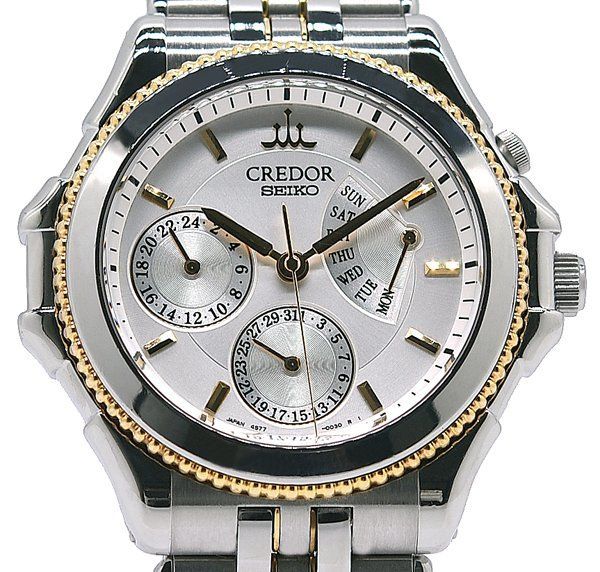 ★良品！SEIKO セイコー CREDOR クレドール パシフィーク レトログラード GCBG996 4S77-0A30 SS/K18YG コンビ 自動巻き メンズ★