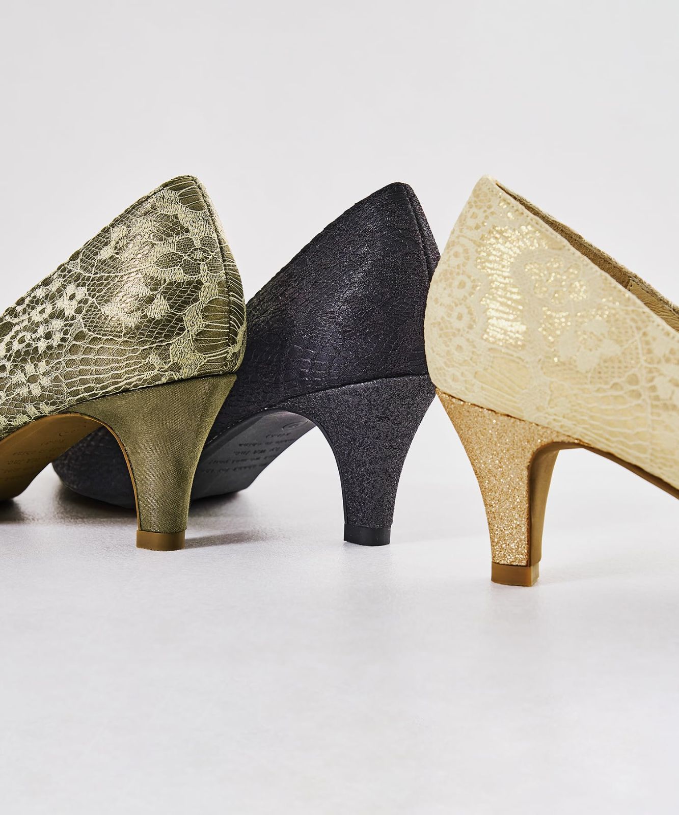 在庫処分 上品 ポインテッドトゥ レース 華やか ラメ素材 ミドルヒール 歩きやすい 疲れにくい 小さいサイズ シンプル 大きいサイズ パーティー レディース 普段使い パンプス MOR108 オリエンタルトラフィック KIN-KAAI_COM