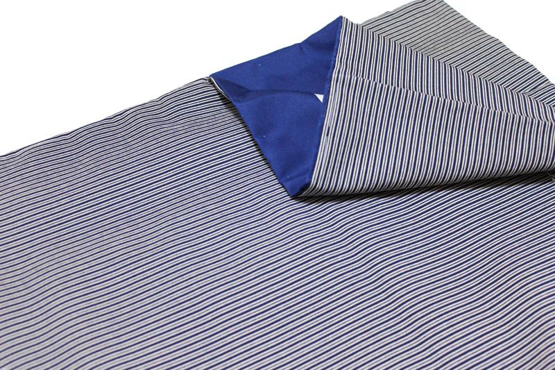 お仕立て上がり袷せキモノ-No.075【Lサイズ/国産良質生地/江戸小紋/地色：青×ベージュ色・八掛け：青色/送料無料/着物 江戸小紋 袷】 お仕立て上がり袷せキモノ-No.075【Lサイズ/国産良質生地/江戸小紋/地