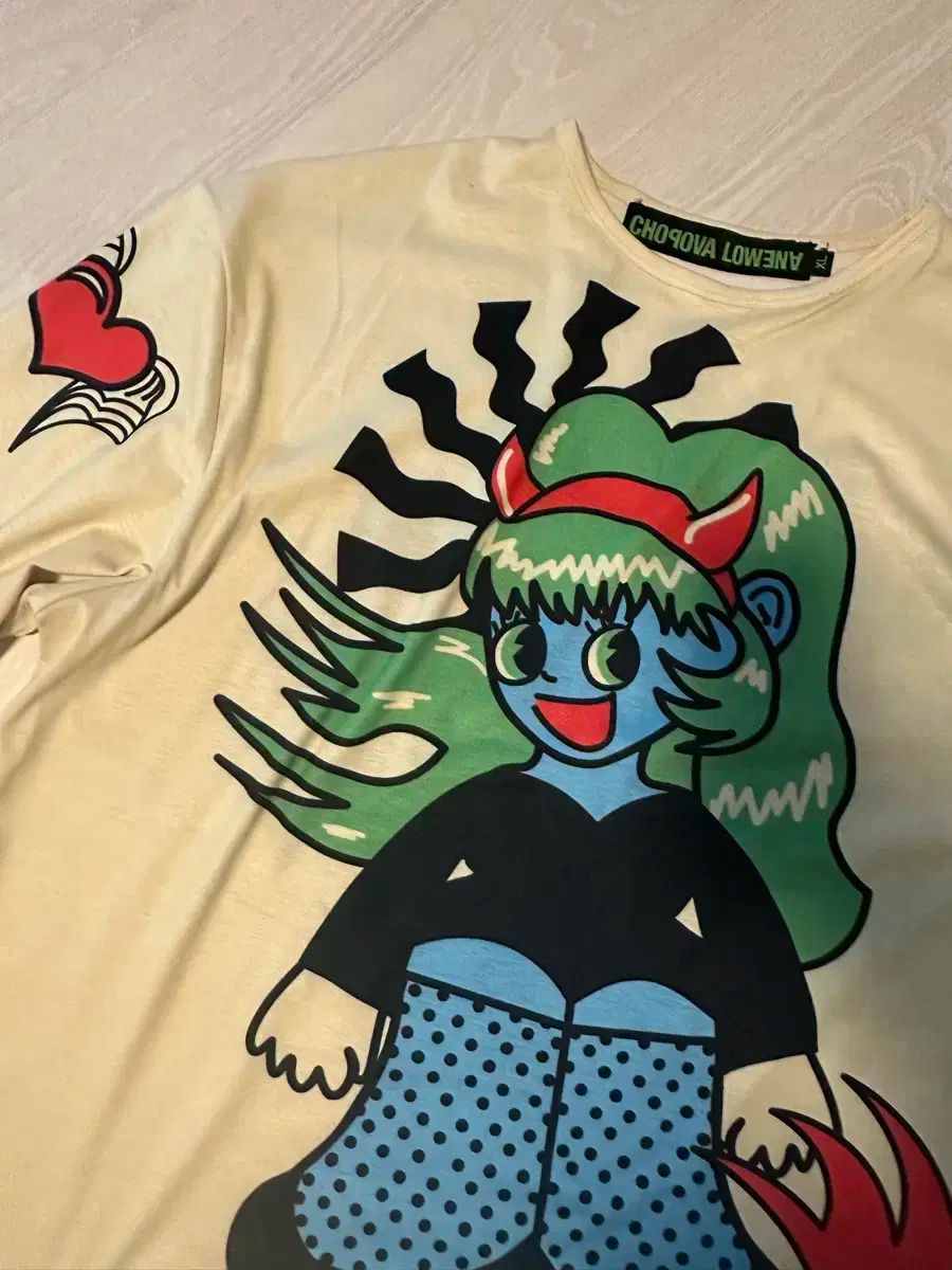 CHOPOVA LOWENA キャラクター プリンティング 長袖Tシャツ