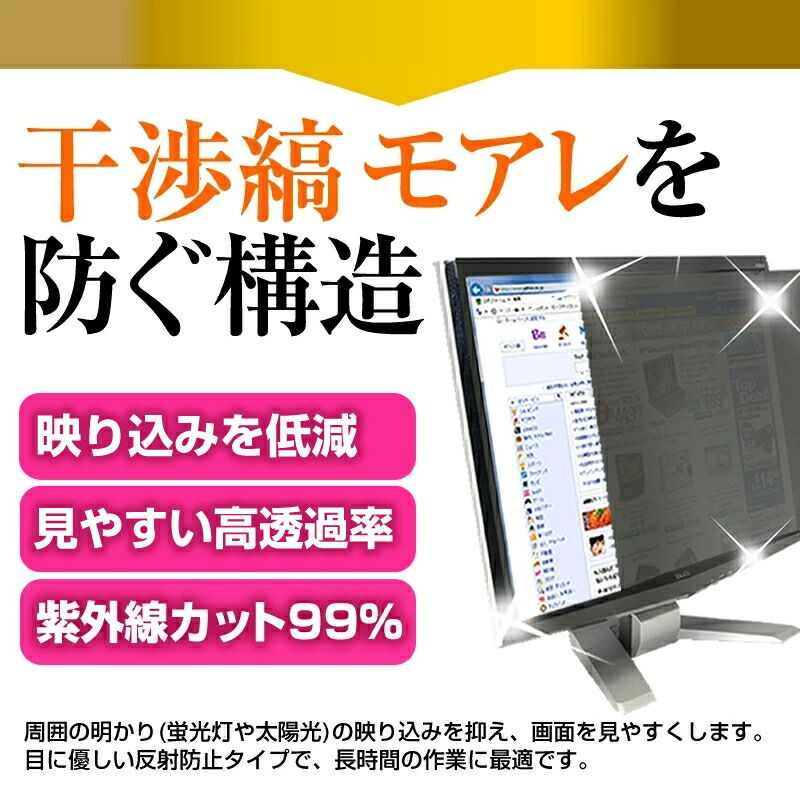 JAPANNEXT JN-i238U-HSPC6 [23.8インチ] 覗き見防止 のぞき見防止 プライバシー フィルター 左右からの覗き見防止 ブルーライトカット 反射防止 メール便送料無料