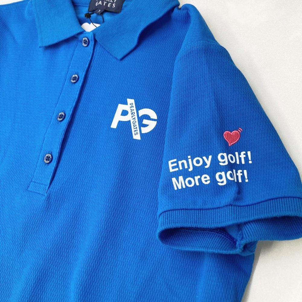 サイズ 1 PEARLY GATES パーリーゲイツ 055-2160402 半袖ポロシャツ バックプリント ブルー系 240101475381 ゴルフウェア レディース ストスト WHITEMONARCHHOTEL_COM