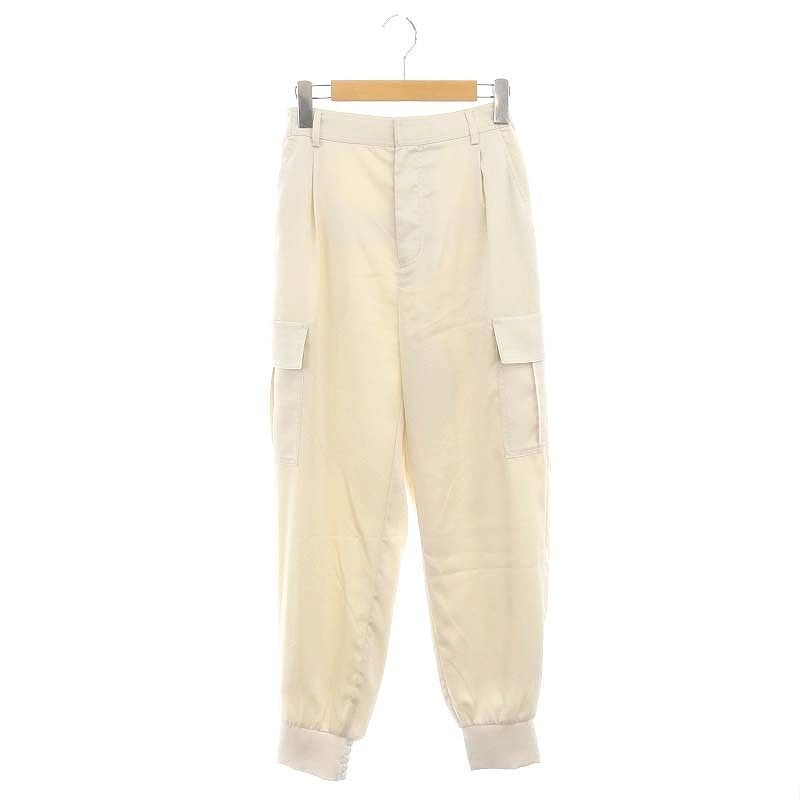 アルページュ Arpege Story 23AW サテンカーゴパンツ タック 0 XS  