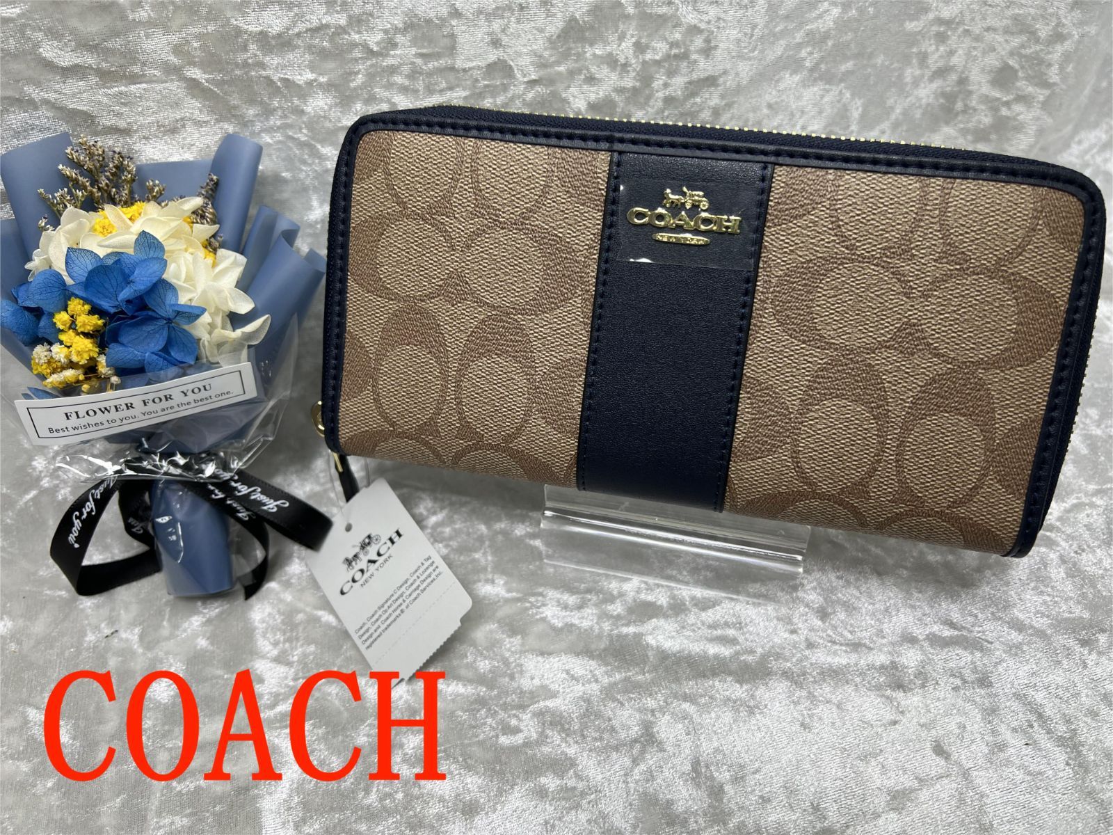 COACH 財布 コーチ 長財布 レディース 新品 未使用 ラウンドファスナー ...