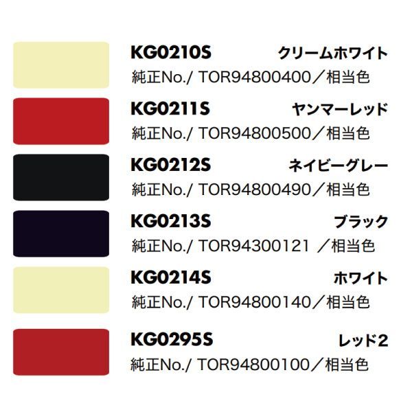 ヤンマー レッド KG0211S TOR-94800501 TOR-94800500 要在庫確認 KBL 農機 スプレー 塗料 トラクタ コンバイン 2本セット