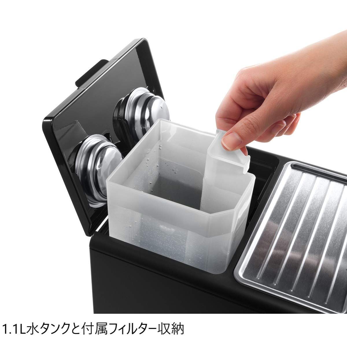 De Longhi デロンギ エスプレッソメーカー ECP3220J-BK カプチーノ ラテアート エスプレッソマシン ロングカップ対応 12cmまで 簡単メンテナンス インテンスブラック デロンギファミリー登録で3年 NEXPOTALLINN_EU