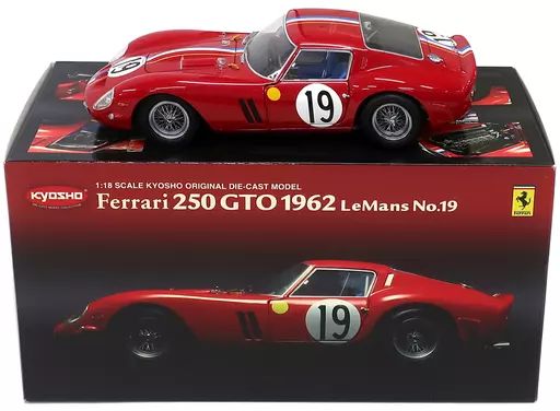中古】ミニカー 1/18 Ferrari 250 GTO 1962 LeMans #19(レッド