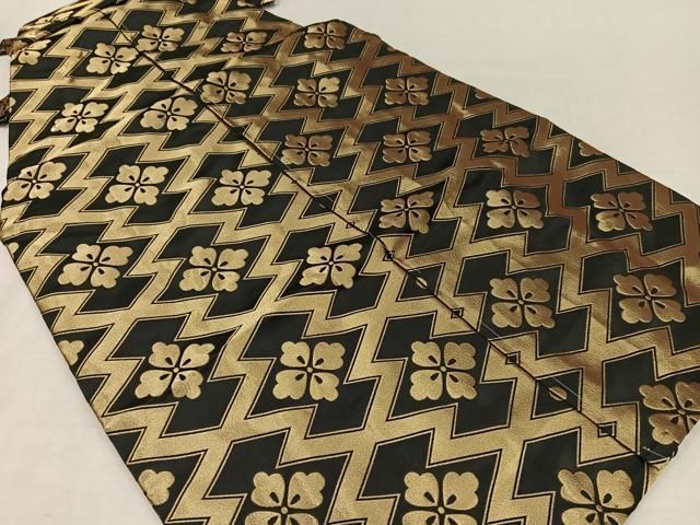 平和屋着物 男性 馬乗り袴 金襴袴 黒地 金糸 ph