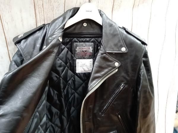 sacai × Schott 22AW 22-02875M ダブルライダース Leather Blouson 2WAY COWHIDE ONE STAR サイズ2(M) ブラック サカイ ショット メンズ