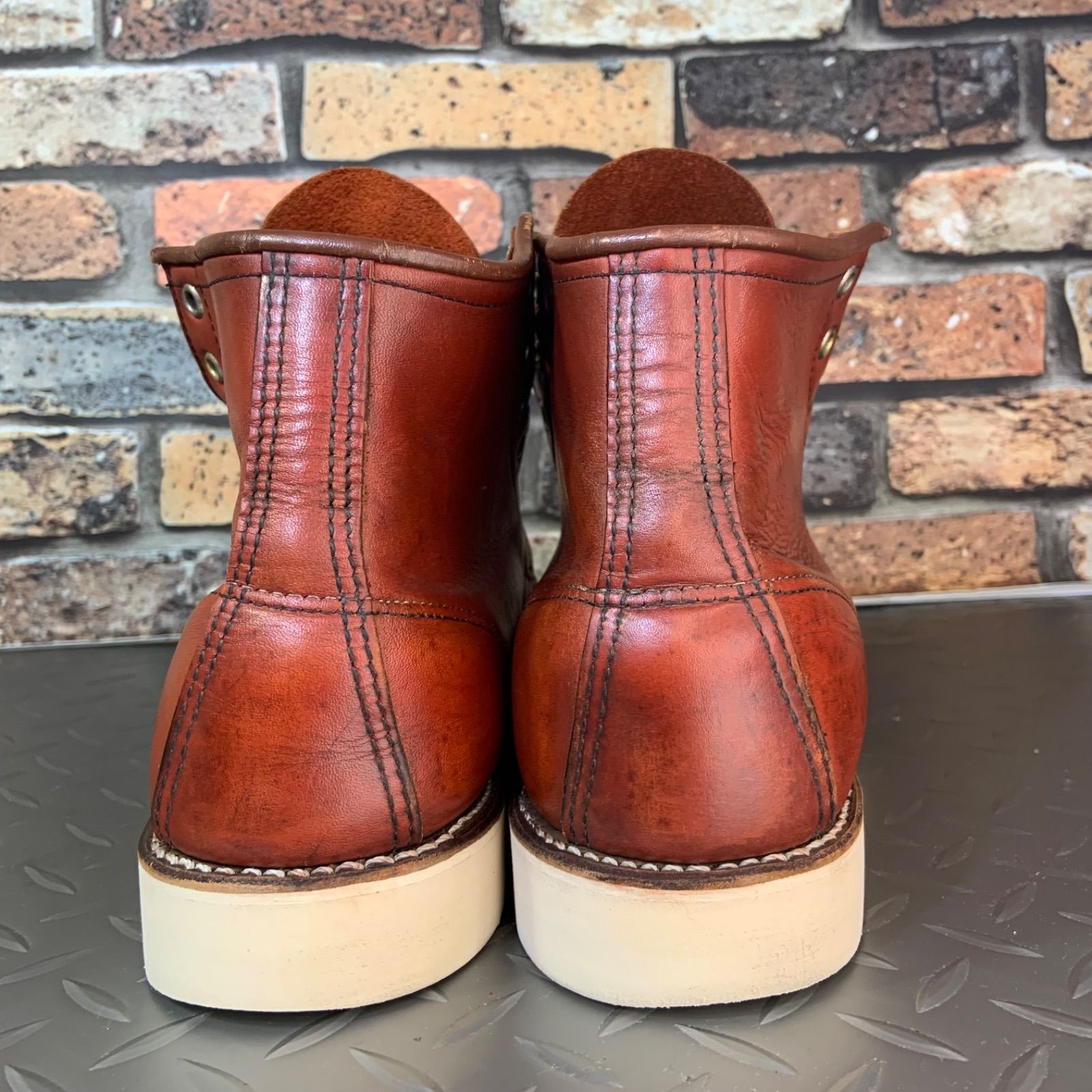 ☆REDWING 875 半円犬タグ 1995年製 US7.5D JP25.5㎝ VINTAGE レッド