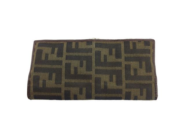 FENDI フェンディ ズッカ キャンバスｘレザー 二つ折り長財布 楽天市場】フェンディ【FENDI】 ズッカ柄キャンバスXレザー二
