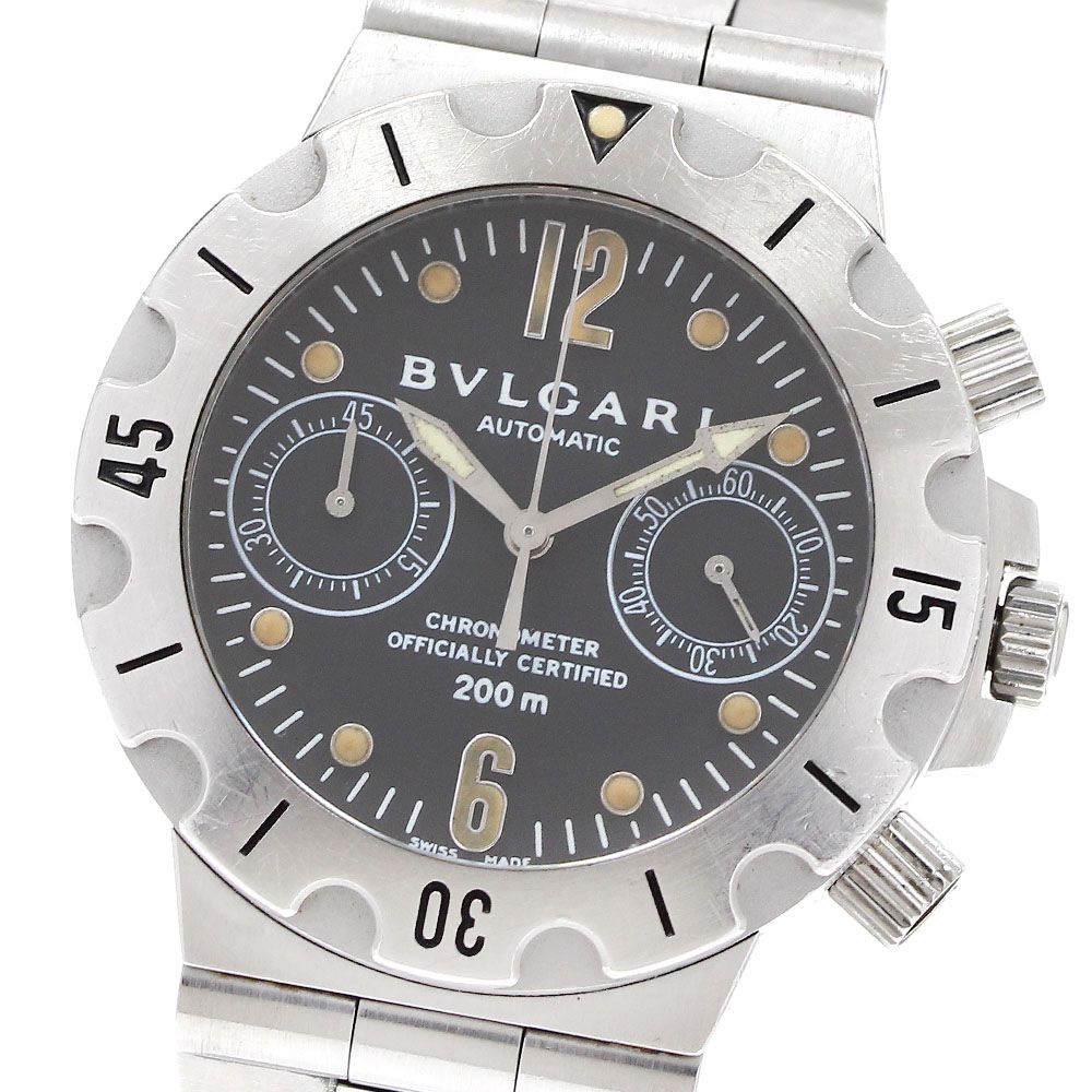 ブルガリ BVLGARI SC38S ディアゴノ スクーバー クロノグラフ 自動巻き  