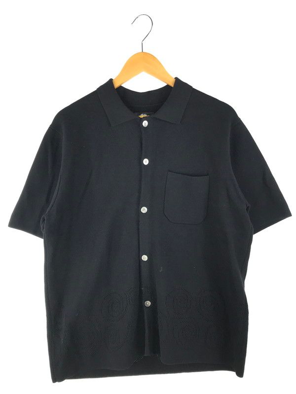 STUSSY ステューシー PERFORATED SWIRL KNIT SHIRT 117109 パーファレイティド スワール ニット シャツ 半袖シャツ 142-250504-na-11-tag